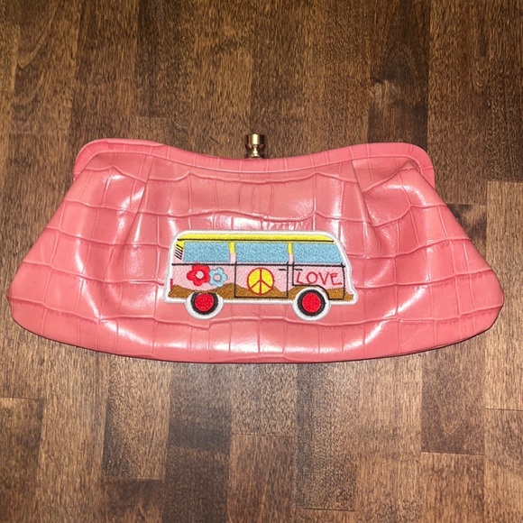 Banana Republic Bags Nwt Banana Republic Pink Croc Hippie Clutch